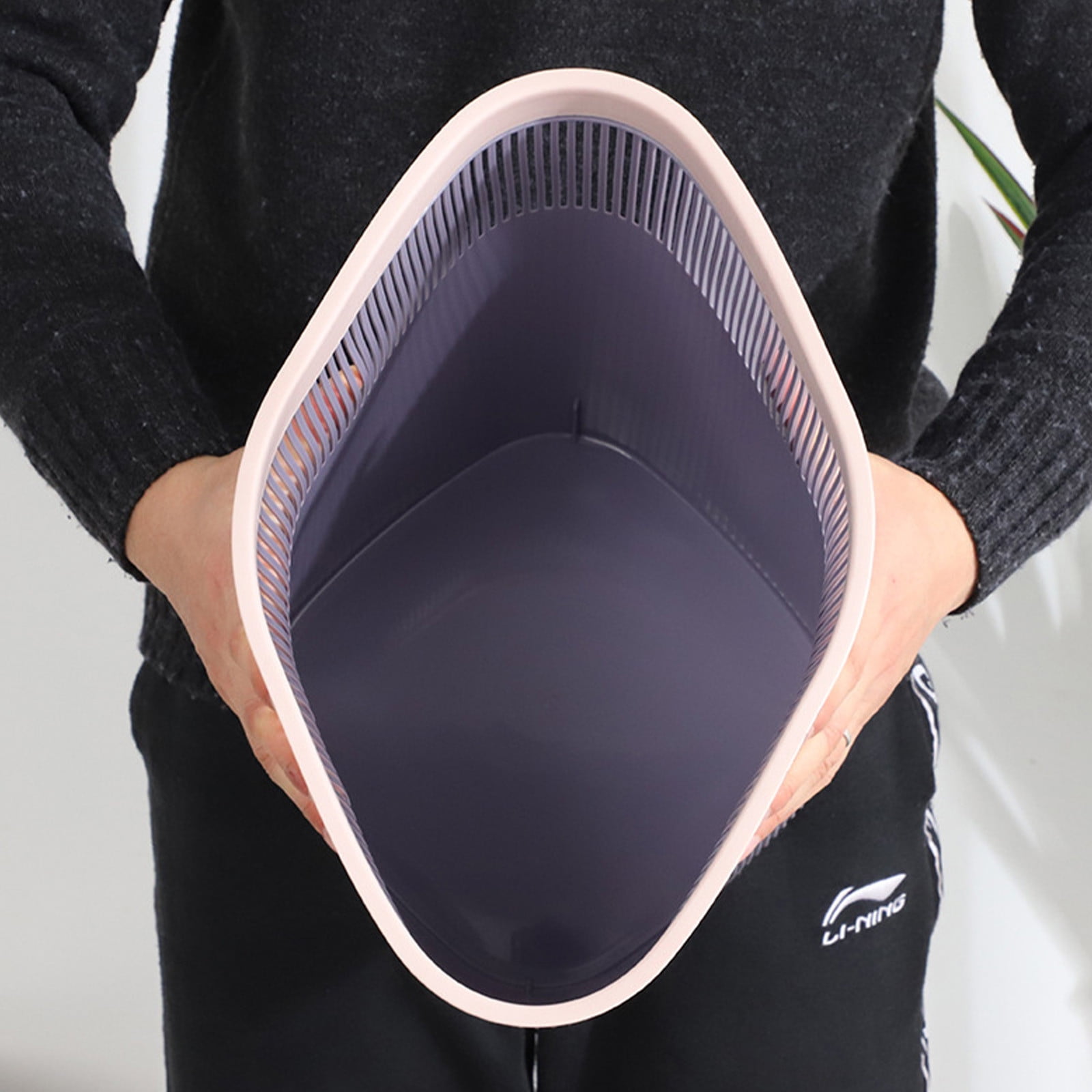 Qholemyo Contactless Thickened Large Capacity Trash Can Bathroom Living Room Kitchen Trash Can Indoor Garbage Can