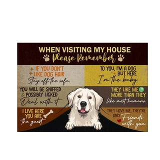 Golden Retriever Dog Personalized Door Mat, Zazzle