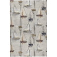 thumbnail image 2 of Addison Rugs Dream Shag Premium Machine Washable Transitional Sailboat Ivory Rectangle Rug, 8' x 10', 2 of 8