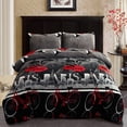 thumbnail image 1 of Jin Mai Lan Tower Polyester heavy thick blanket Bed Blankets, Full Queen, Black, 3-Pieces, 1 of 5