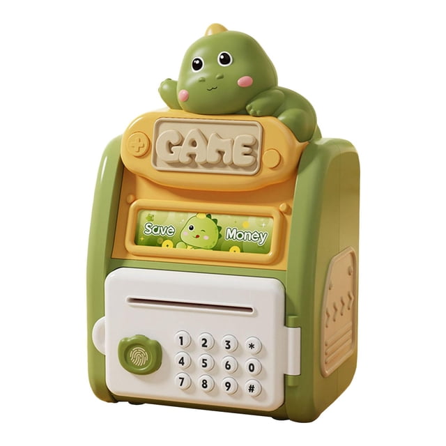 Cajero automático, caja de ahorros, caja de ahorros, caja de seguridad automática para dinero en rollo, cajas de dinero Dinosaurio