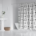 thumbnail image 2 of Black and White Baseball Caps Pattern Shower Curtain 72"x72" ,Bathroom Decorative Shower Curtains Set with 12 Hooks,Modern Waterproof Washable Shower Curtain, 2 of 6