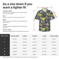 thumbnail image 5 of Sikiie Geometric Print Men's Hawaiian Shirt, Summer Beach Button Pocket Short Sleeve T-Shirt,Large, 5 of 7