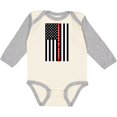 thumbnail image 3 of Inktastic Firefighter Daddy Flag Boys or Girls Long Sleeve Baby Bodysuit, 3 of 5