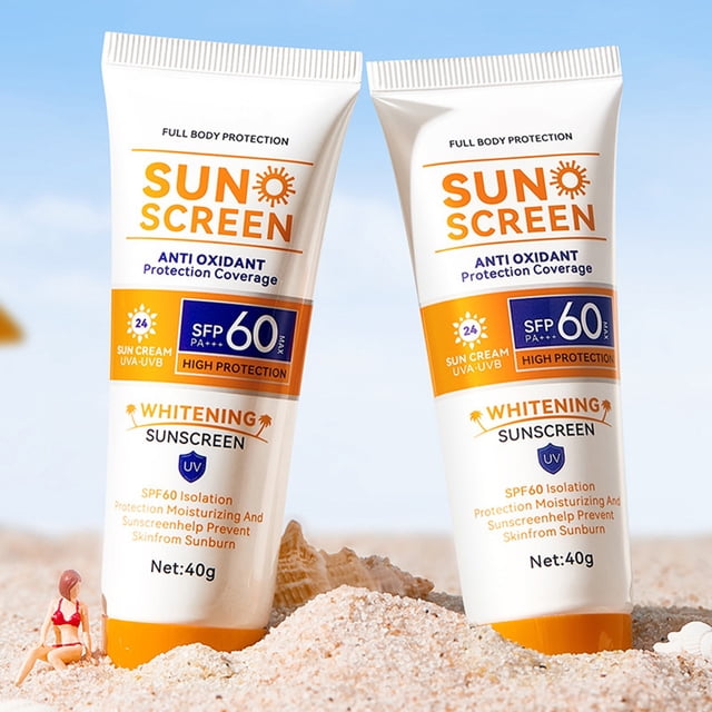 Sunscreen SPF60, Lightweight, Transparent Sunscreen For All Skin Tones 40g