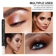 thumbnail image 4 of Lápiz de sombra de ojos morado metálico, delineador de gusano de seda con purpurina, resaltador de larga duración, crema dorada y azul, maquillaje en barra, 1 ud., 4 of 5