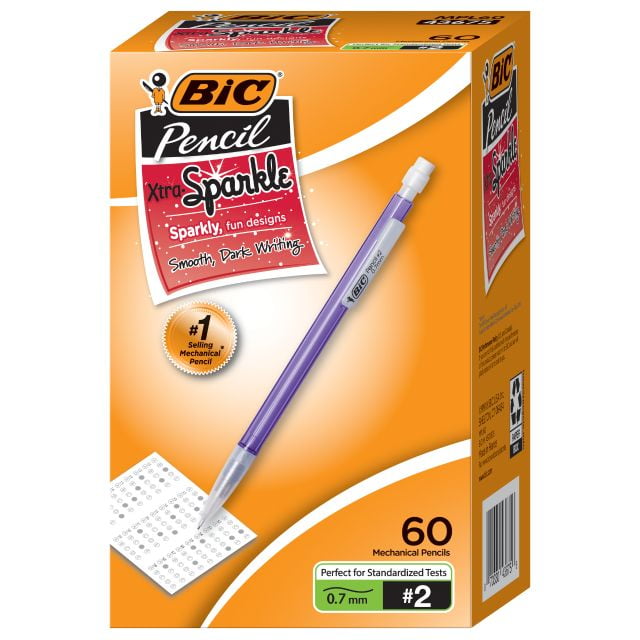 BIC MPLP241 Xtra-Sparkle Mechanical Pencil 0.7mm Assorted Colors 24 Count for sale online