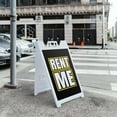 thumbnail image 5 of Rent Me 24" x 36" Double Sided A-Frame Sidewalk Sign Includes 2 Plastic Inserts | Foldable Portable White Signicade Sandwich Board | Equipment Rentals Clear Messaging Professional, 5 of 6