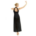 thumbnail image 2 of JanJean Women's Adult Sequined Mesh Maxi Dress Ballet Dance Sleeveless Split Skirt Dancewear Black XS, 2 of 7