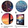 thumbnail image 3 of Designart "Urban View through Los Angeles Window II" Floral Framed Wall Art - Traditional Yellow Window Hallway Framed Wall Art Decor, 3 of 6