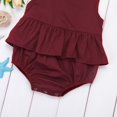 thumbnail image 4 of Combinaison Sans Manches Rouge pour Nouveau-Née Fille, Barboteuse, Justaucorps, Tenues, Vêtements, Été, 4 of 4