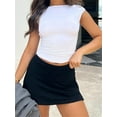 thumbnail image 4 of Sexy High Waist Women's Mini Skirt Split Hem Stretch Fitted Pencil Bodycon Short Skirts, 4 of 7