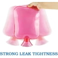 thumbnail image 4 of Bolsa de agua caliente de goma con tapa tejida, bolsa de agua caliente transparente de 2 litros - rosa, 4 of 4