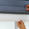 thumbnail image 6 of Everyday Celebration Chenille Blackout Cordless Roman Shade for Living Room, Bedroom 29x64" Slate Blue, 6 of 8