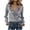 Gray, variant on Women's Casual Lace Pleated V-Neck Blouse Short Sleeve Fashion Top Loose Comfy Shirt with Scarf, Pink M