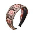 thumbnail image 1 of Diadema bohemia con bordado, cinturón de estilo étnico retro, diadema antideslizante con dientes, pinza para el pelo, 1 of 5
