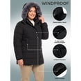 thumbnail image 5 of Wantdo Women's Plus Size Coat Quilted Winter Puffer Jacket Thicken Hooded Parka Coat Black 2XL, 5 of 8
