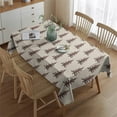 thumbnail image 2 of Brown Christmas Tree Pattern Rectangle Tablecloth 60"x84",Waterproof Polyester Rectangle Table Cloth, Wipeable Spillproof Polyester Tablecloth for Dining, Camping, Indoor and Outdoor, 2 of 5