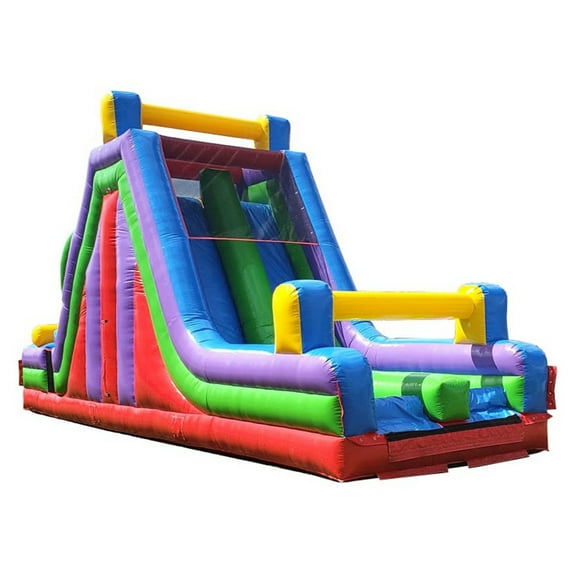 TentandTable Commercial Inflatable Slide and Rock Climbing Wall, Retro, 39'