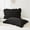 Black-Standard (20''x26''), variant on Boho White Bodyowcase 20x54in - Ruffled Fringe Decor Sham