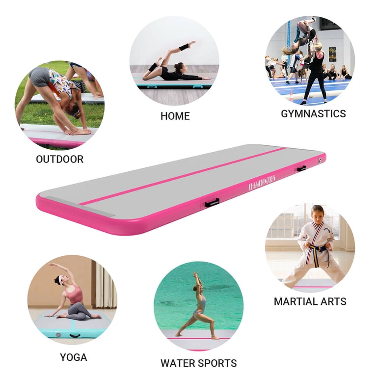 Inflatable Air Gymnastics Mat - 10ft/13ft/16ft Options With Electric Pump For Home Training
