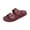 Wine, variant on Double Buckle Eva Platform Slides, Women's Comfort Slides With Arch Support, Non-Slip Lightweight Foam Slip-On Flat Beach Sandals With Adjustable Buckle for Vacation & Everyday Wear, Light Brown 7.5
