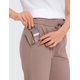 thumbnail image 3 of Pantalones CRZ YOGA tiro alto con elasticidad 4 direcciones 64 cm Marrón M, 3 of 3