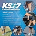 thumbnail image 3 of OrthoSleeve KS7 Compression Knee Sleeve Compression Knee Brace for Women and Men, Black/Small, 3 of 10