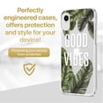 thumbnail image 2 of Case Yard iPhone-XR Case Clear Soft & Flexible TPU Ultra Low Profile Slim Fit Thin Shockproof Transparent Bumper Protective Cover Drop Protective Cell Phone Cases (Good Vibes), 2 of 8