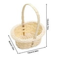 thumbnail image 2 of KRQAP Flower Girl Baskets Small Basket With Handle Artificial Rattan Braideds Flower Basket Wedding Flower Basket Aesthetics Photo Props Flower Girl Basket, 2 of 5