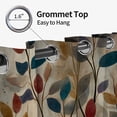 thumbnail image 5 of Tchckioa Vintage Leaf Blackout Curtains for Apartment,Privacy Protection Grommet Window Drapes,42x63 Inch,2 Panels, 5 of 8