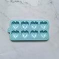 thumbnail image 4 of Oneshrt 8 Holes Heart Shaped Silicone Mold, Valentine's Day Candy Heart Mold, Non-Stick Silicone Fondant Baking Mold, Jelly Pudding Dessert Mold for Baking Chocolate Dessert (Square - Blue), 4 of 9