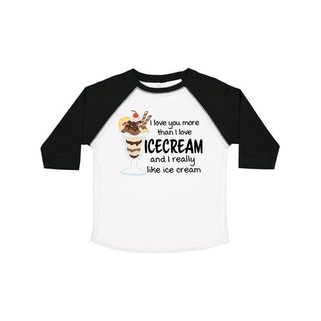 

Inktastic I Love You More Than Ice Cream and I Really Like Ice Cream Gift Toddler Boy or Toddler Girl T-Shirt