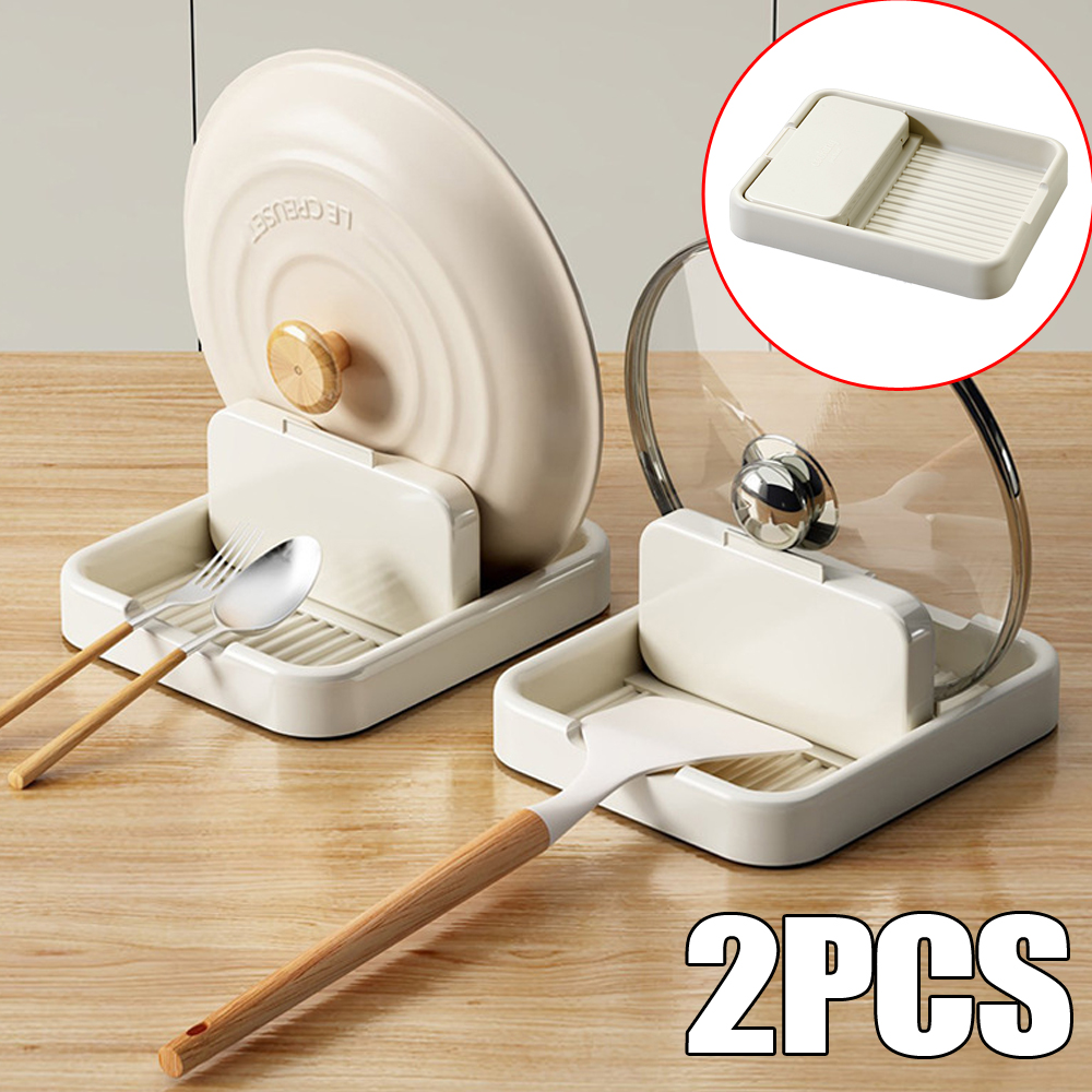 Lid and Spoon Rest Kitchen Pan Lid Holder Pot Lid Standing Holder