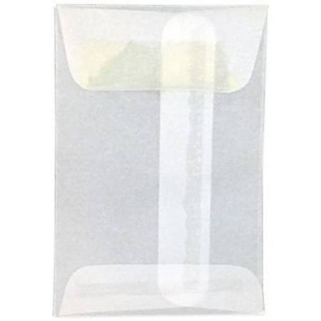Transparent Blue Snap - #1 Coin Envelopes (2 1/4 x 3 1/2) - 24lb. Clear Translucent (1000 Qty.)