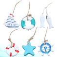 thumbnail image 3 of Oraceous 6pcs of One Set Mediterranean Pendant Delicate Pendant Decor Creative Fish Hanging Mini Hanging for Home Room Office Shop (Random Style), 3 of 10