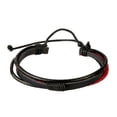 thumbnail image 1 of 2x PU Cuero Brazalete en Tono , Negro, , negro y rojo, Empareje para Ocasiones Sunnimix Pulsera Ajustable Trenzada, 1 of 8