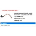 thumbnail image 2 of Engine Crankshaft Position Sensor Connector - Compatible with 1988 - 1991 BMW 325iX 1989 1990, 2 of 2