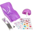 thumbnail image 5 of Ride Along Dolly Purple Doll Bike Seat and Helmet for American Girl and 18 in Dolls- w Decorate Yourself Decals for DIY Kids Bike Accessories - Fun Gift Ideas to Fill Your Easter Basket!, 5 of 5