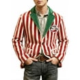 thumbnail image 3 of oqasdz Suit Jacket for Men Corduroy Jacket for Festival and Smart Wear Comfort Loose Fit Sport Coat Travel Party Business Formal, 3 of 5