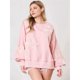 thumbnail image 4 of Sudadera con Cuello Redondo, Larga y Lazo para Mujer, Estilo Informal, Estilo Farol, Estilo Otoño, Estilo Y2k Rosa L, 4 of 8