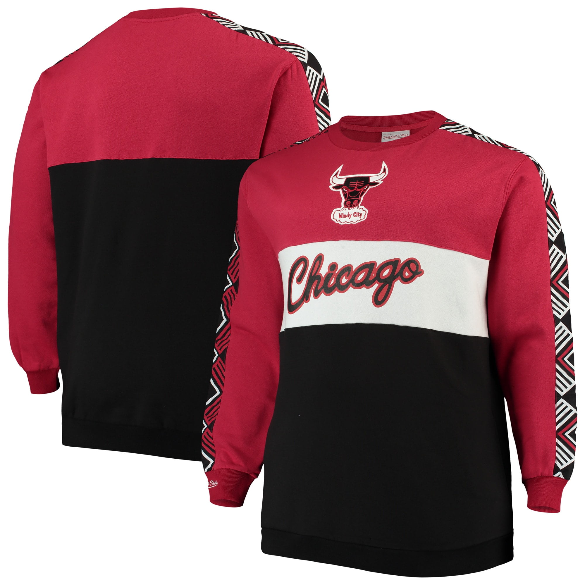 Mitchell Ness Chicago Script Crew Plus Size Sweater XXL Mitchell Ness Chicago Script Crew Plus Size Sweater XXL