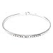 thumbnail image 3 of Me Plus Inspirational YOU'RE MY PERSON Positive Message Engraved Thin Bangle Hook Bracelet (Silver, brass), 3 of 4