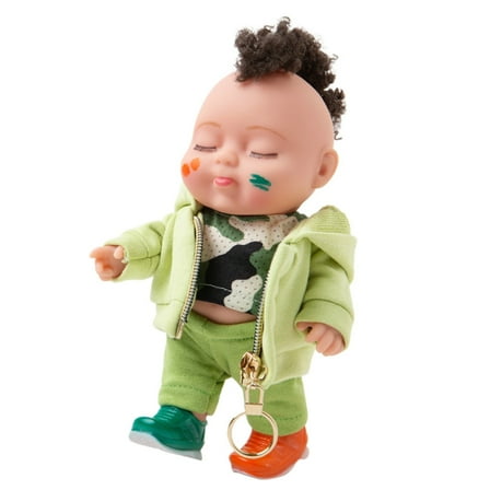 Tarmeek Baby Doll for 18 Month  Toddlers, Funny Baby 8Inch Vinyl Realistic Lifelike Fashion Mini Doll Toys Clothes for 3 4 5 Year Old Girls and Boys, Birthday Christmas Gifts for Kids