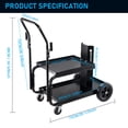 thumbnail image 2 of ONECHOI Welding Cart, MIG TIG ARC Welder Cart w/Upgraded Handle, 175lbs Capacity Portable Welding tank cart, 2-Tier Plasma Cutting Machine Cart 35.2”X17.7”X32.9”,Small Running Gear with Cylinder Rack, 2 of 6