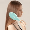 thumbnail image 3 of Hair Brush with Starfish and Seashells Design, Nautical Beach Theme Paddle Brush, Tropical Seahorse and Ocean Creatures Print Detangling Hairbrush for Women Men Kids, 3 of 8