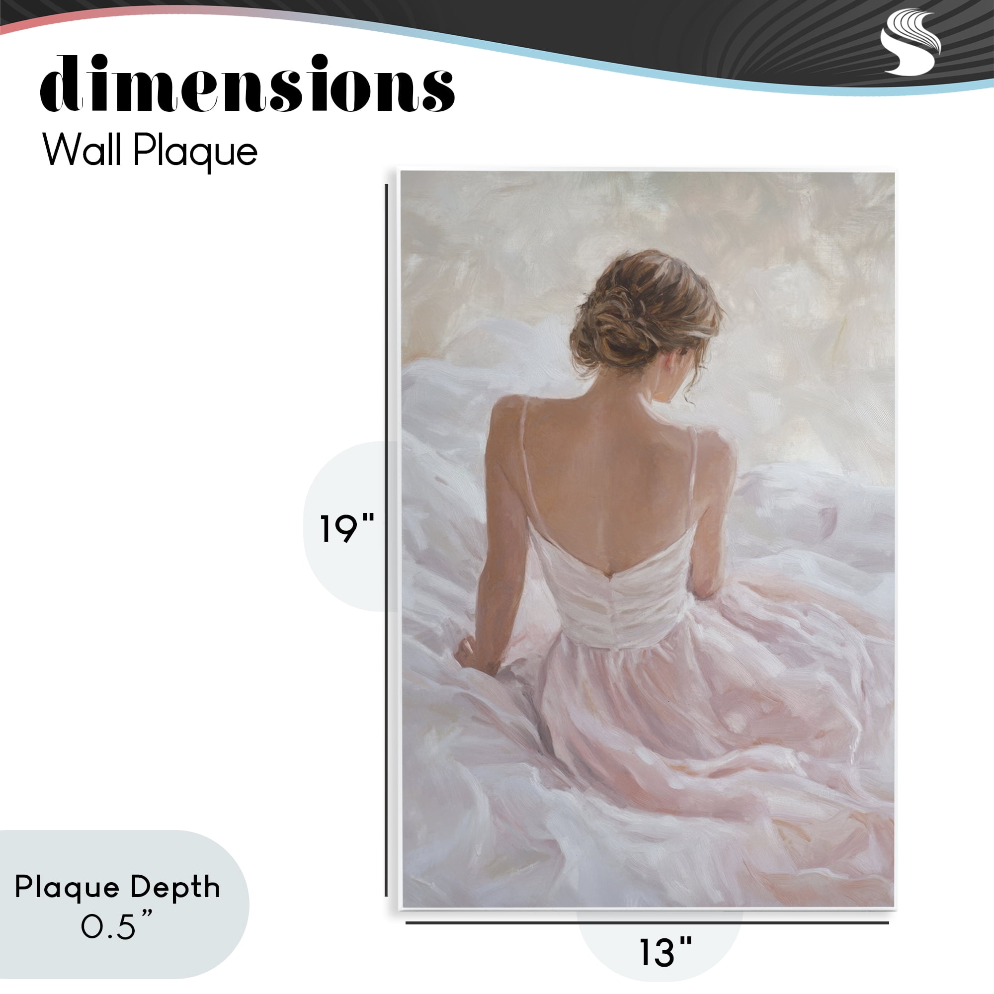 Stupell Industries Quiet Reflection in Pastel Pink Wall Plaque Art, design by Petal Prints Design