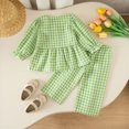 thumbnail image 4 of yboeqw Toddler Girl Clothes 6M-6Years Girls Fall Winter Outfits 2 Piece Ribbed Ruffle Sleeve Top Legging Pants Outfit Set,Size 2-3 Years, 4 of 8