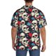 thumbnail image 3 of Balery rock record Skull artist Camisa Casual de Manga Corta con Botones para Hombre, Texturizada, Estilo Cubano, para Playa, Verano-X-Large, 3 of 5