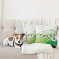 thumbnail image 4 of Ambesonne Music Throw Pillow Cover 2 Pack, Piano Keys Green Curvy, 24", Lime Green Black White, 4 of 5